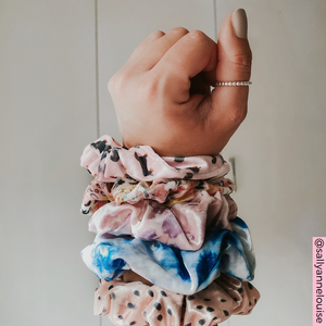 Blue Tie Dye Scrunchie