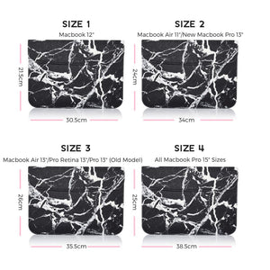 Black Marble Laptop Sleeve